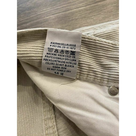 Versace Jeans Signature Beige Corduroy Jeans Pants - Picture 10 of 11